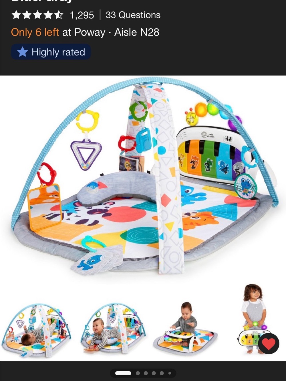 Baby Activity Play Gym with Piano - Baby Einstein